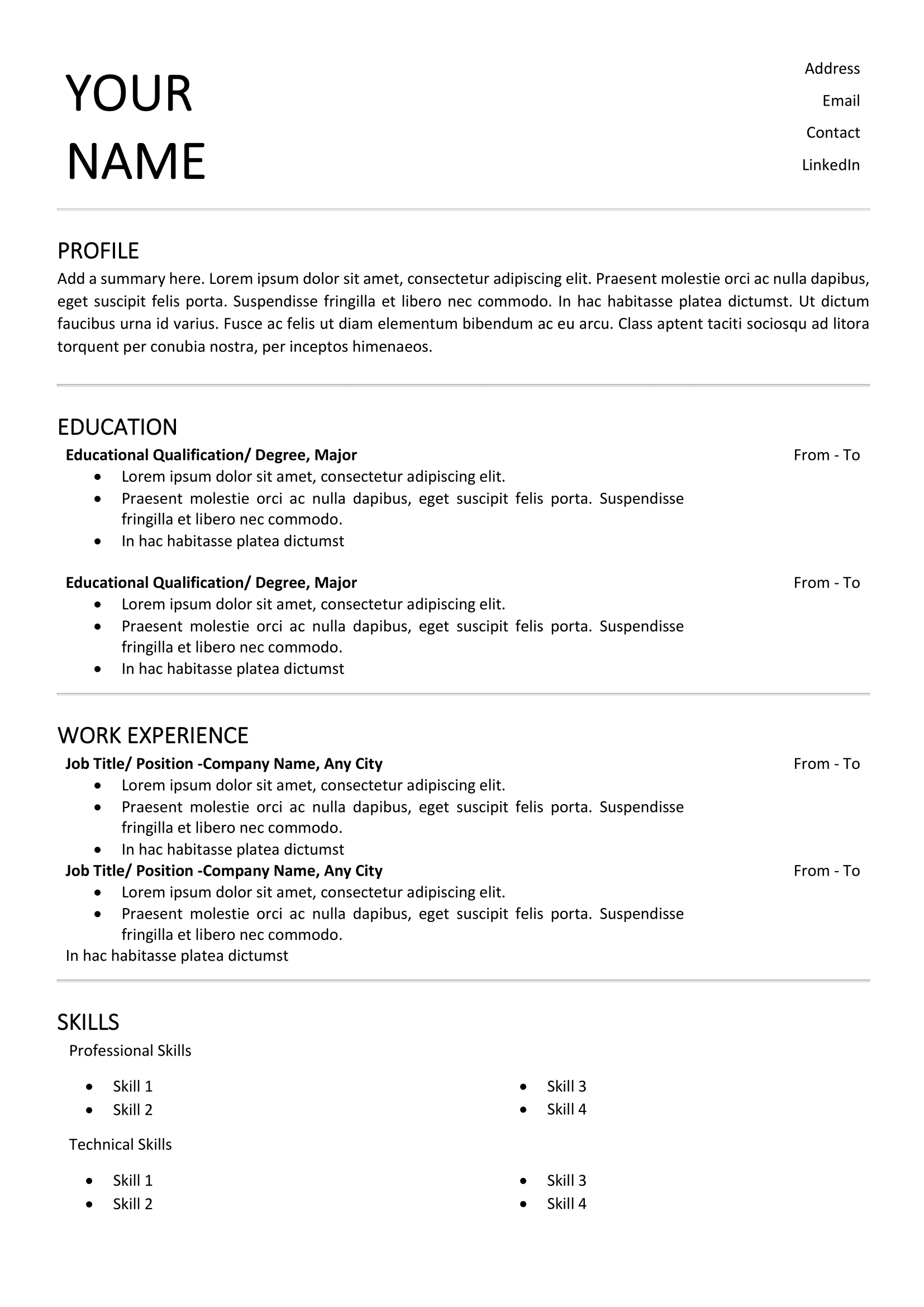 CV Template